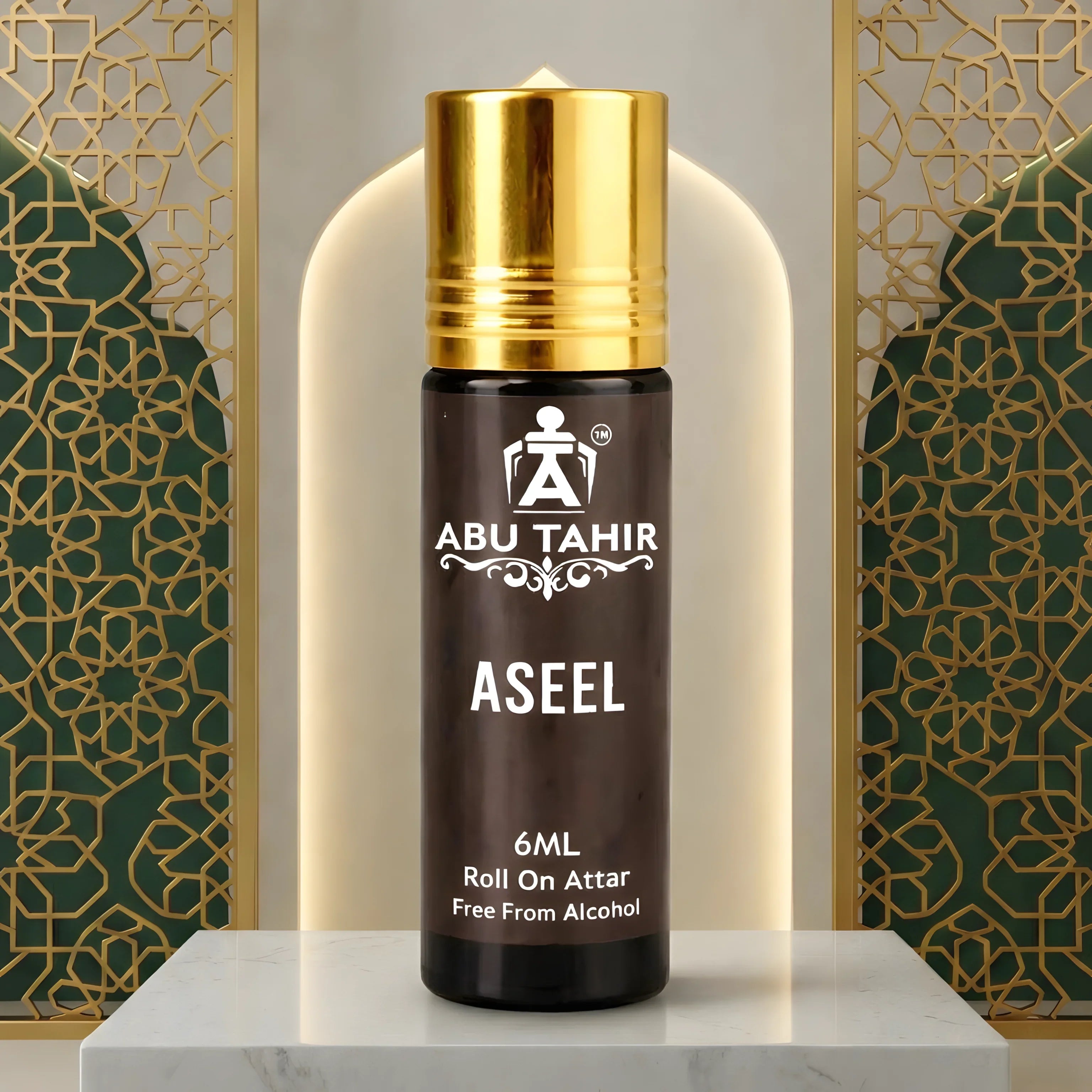 Luxury ASEEL Attar perfume bottle product image UAE style oil based fragrance by Abu Tahir