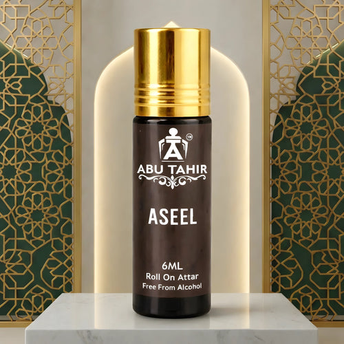 Luxury ASEEL Attar perfume bottle product image UAE style oil based fragrance by Abu Tahir